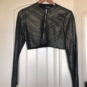 Crop bebe jacket black/gold